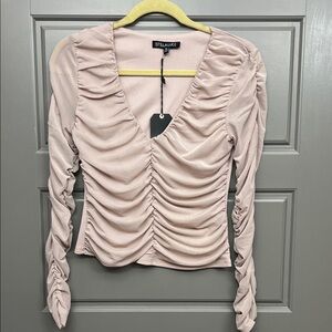 Stella Luce Blush Ruched Blouse